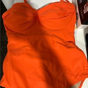 Vibrant Orange Swimsuit